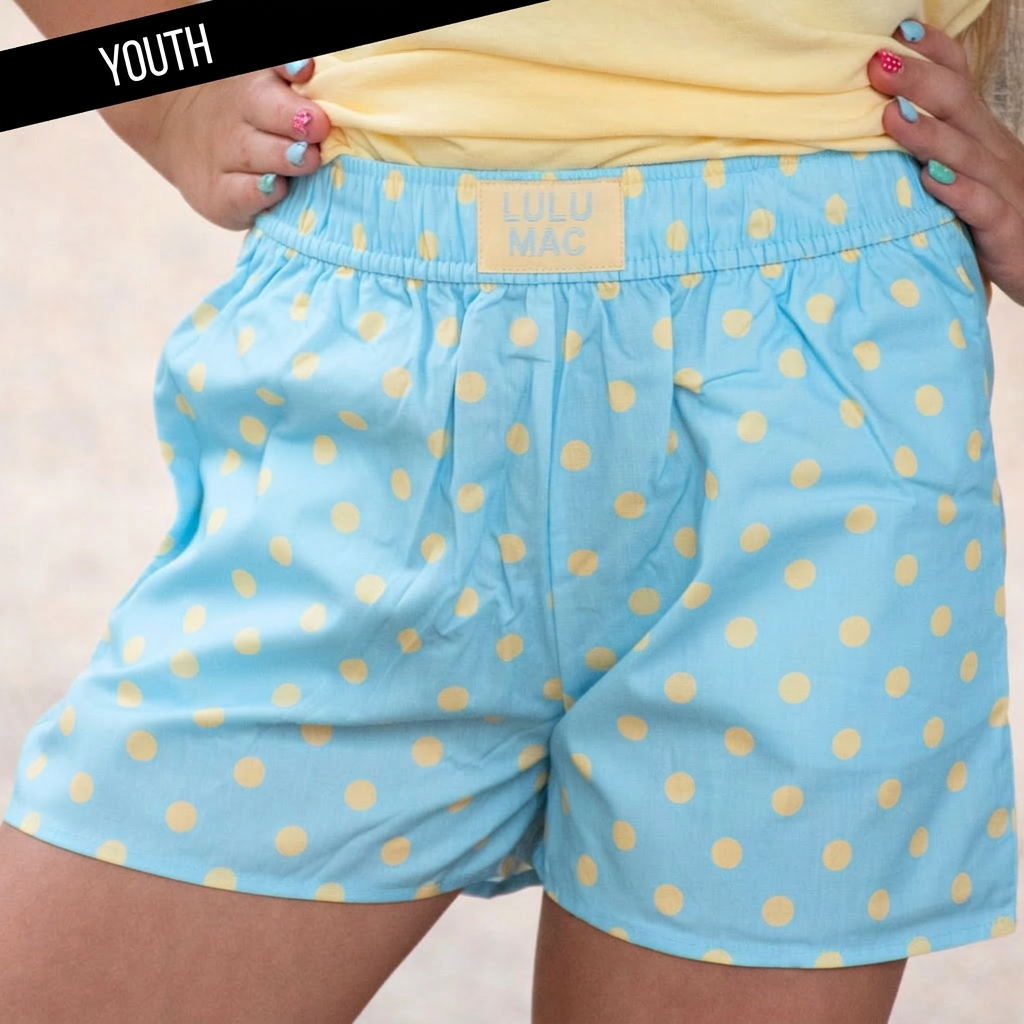 Lulu Mac Blue Polka Dot Shorts