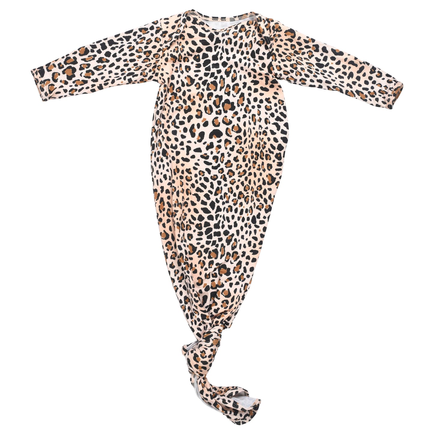 Leopard Knotted Gown and Hat