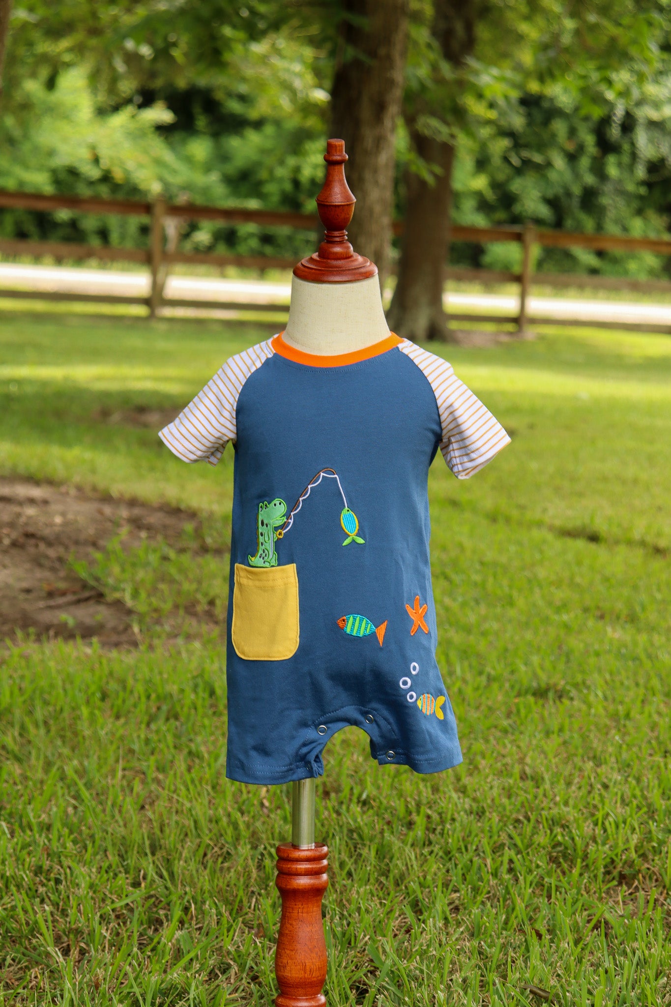 Alligator Fishing Romper