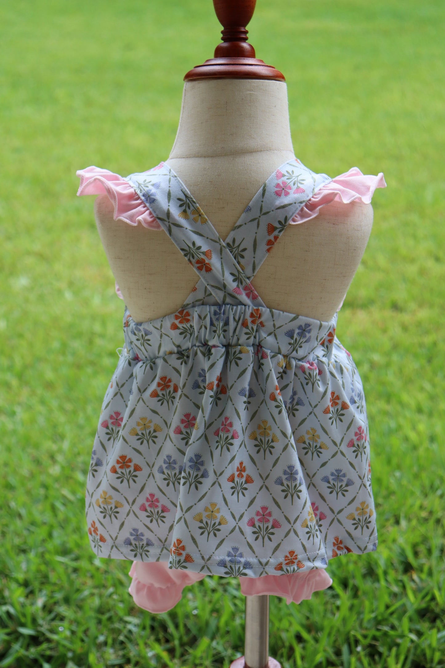 Floral Block Print Bloomer Set