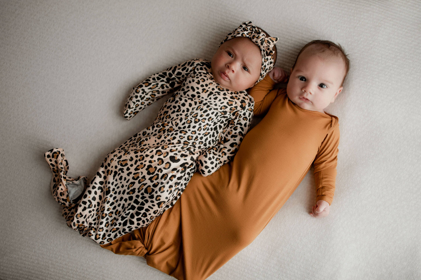 Leopard Knotted Gown and Hat