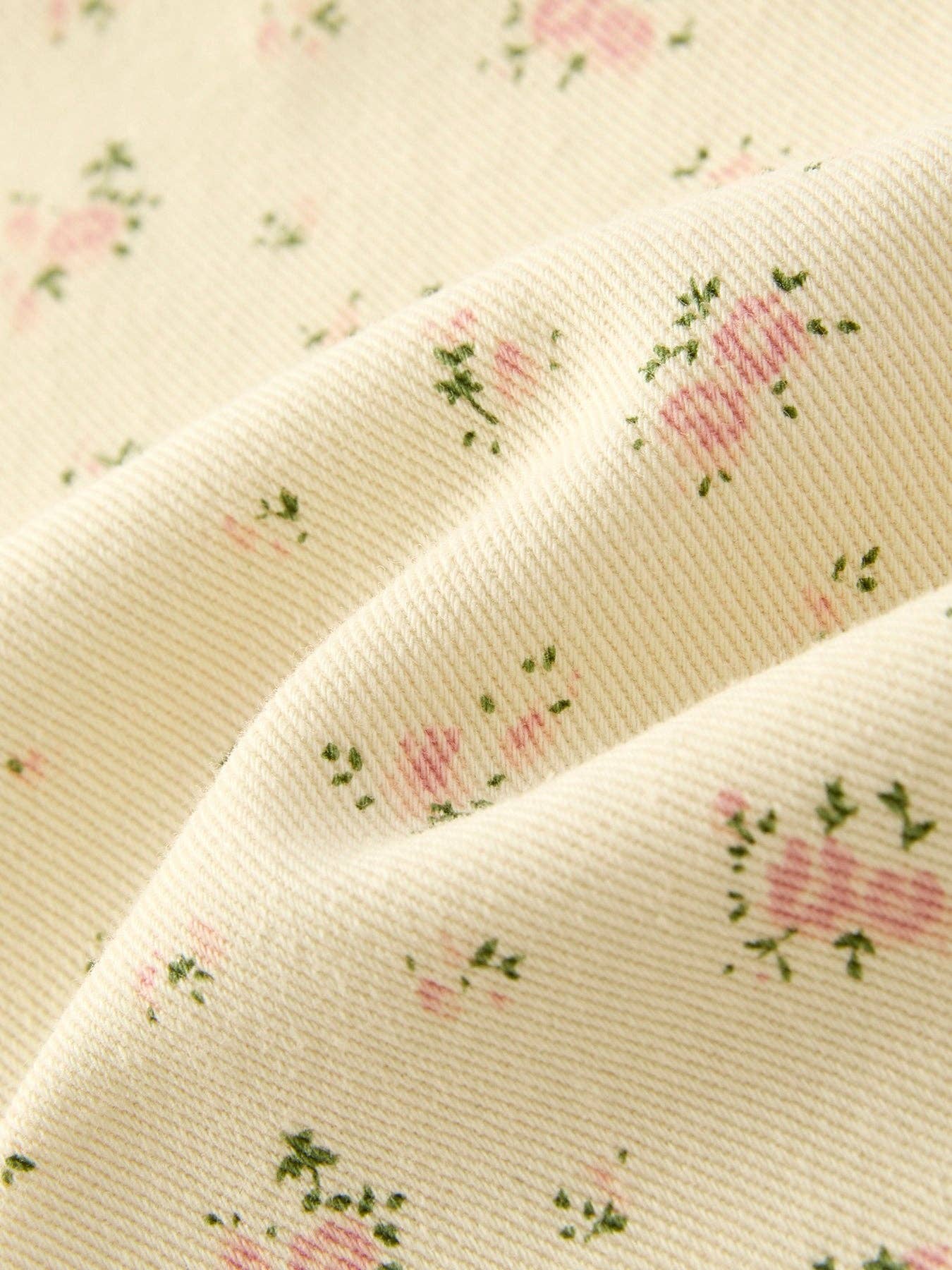 Floral Denim Trousers