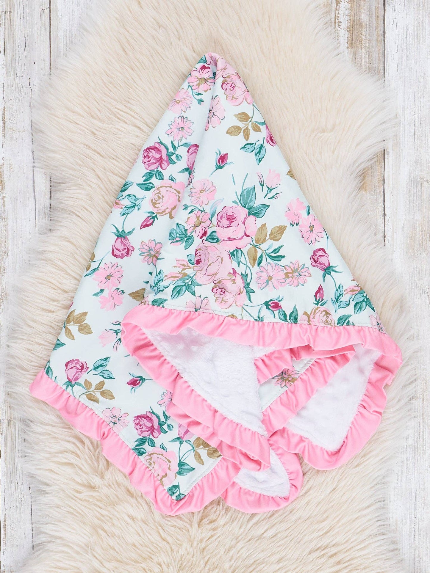 Garden Ruffle Minky Blanket