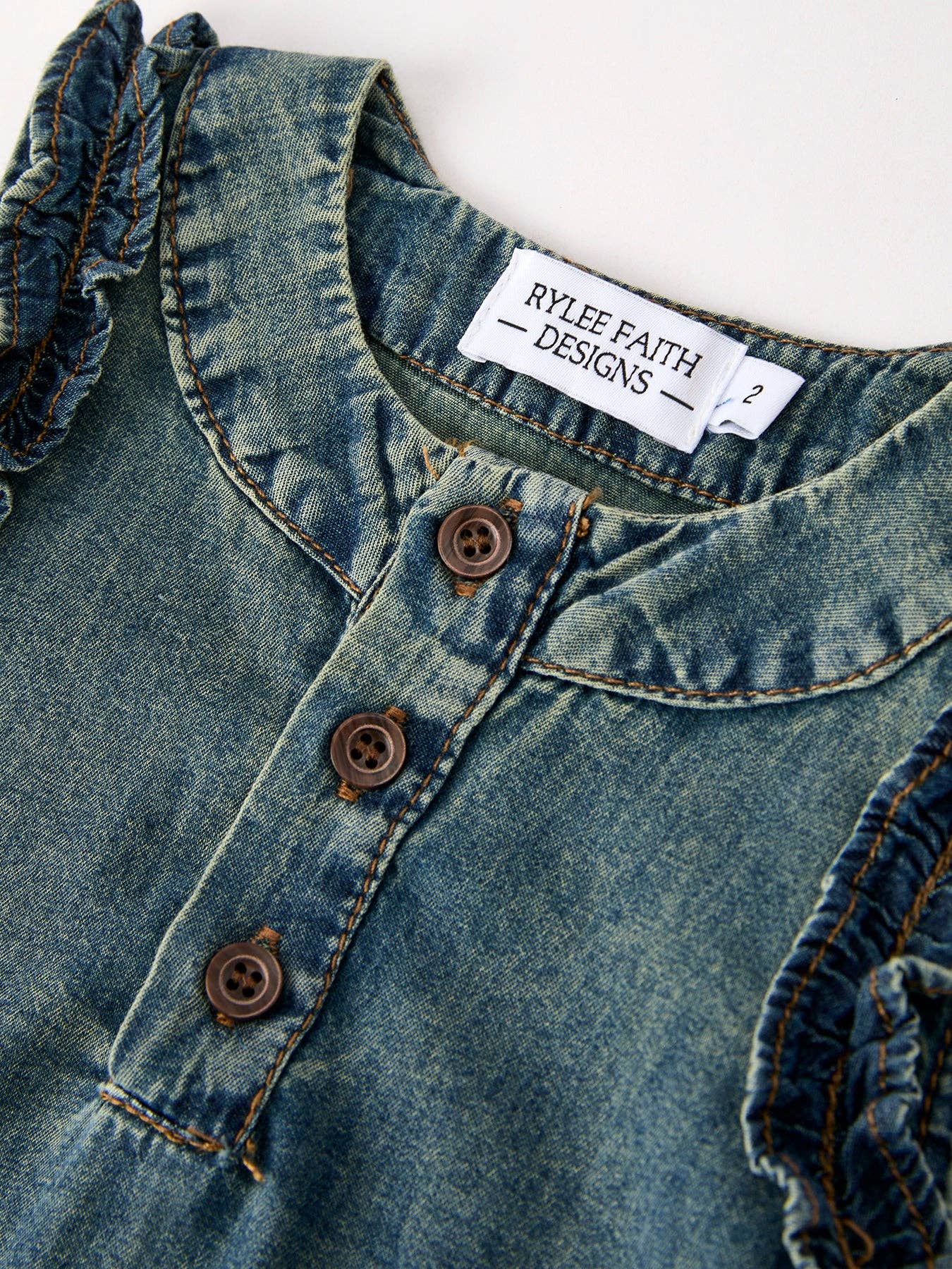 Denim Ruffle Dress