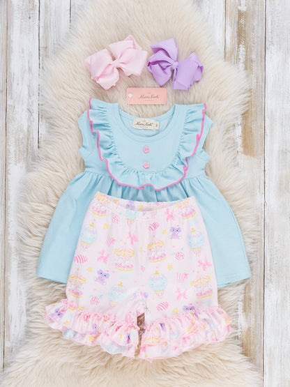 Carousel Twirls Ruffle Set