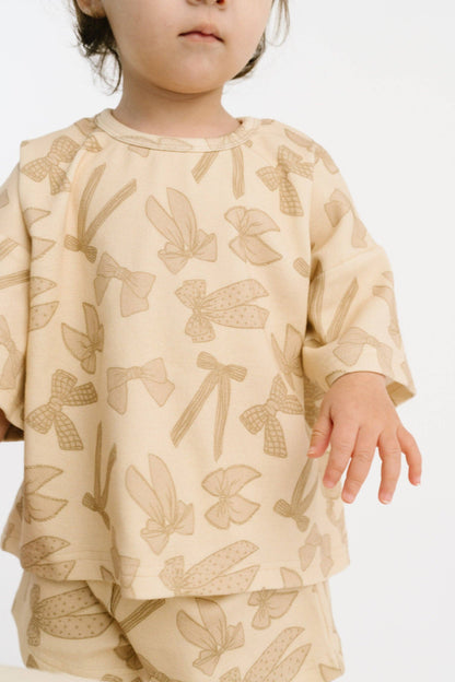 Neutral Bows Slouchy Set