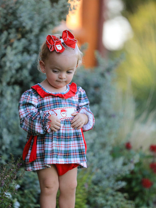 Christmas Plaid Smocked Set