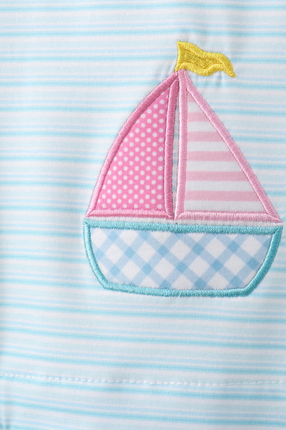 Sailboat Applique Short Set