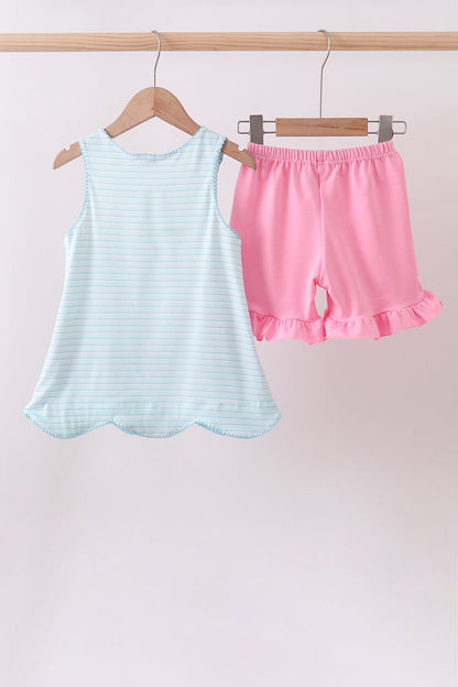 Sailboat Applique Short Set