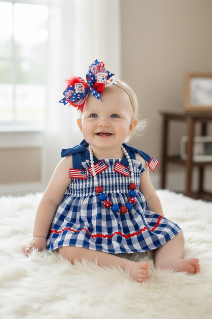 Gingham Flag Bloomer Set