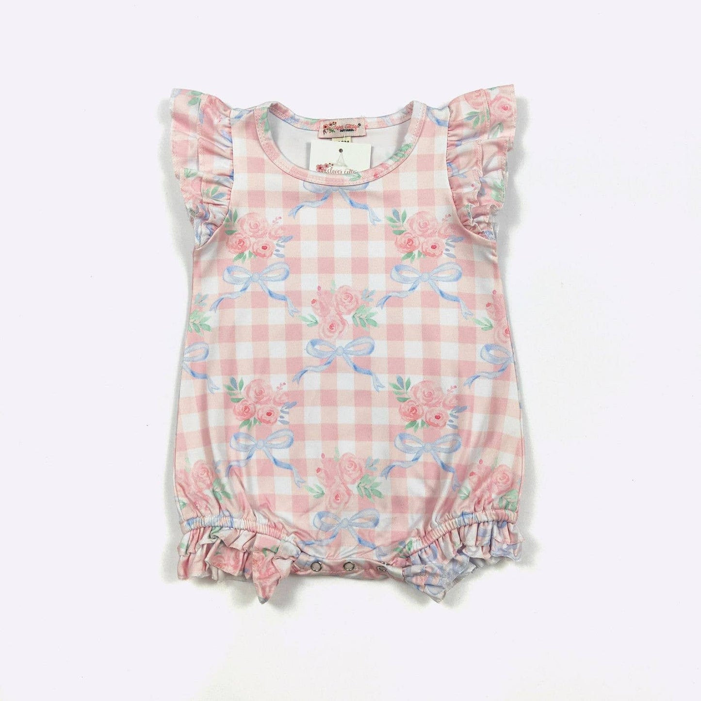 Plaid Coquette Baby Romper