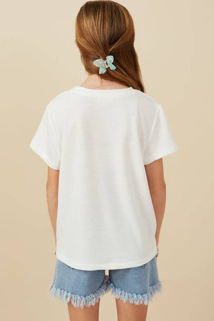 Crochet Heart Pocket Tee