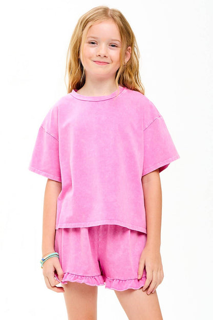 Mineral Washed Shorts Set