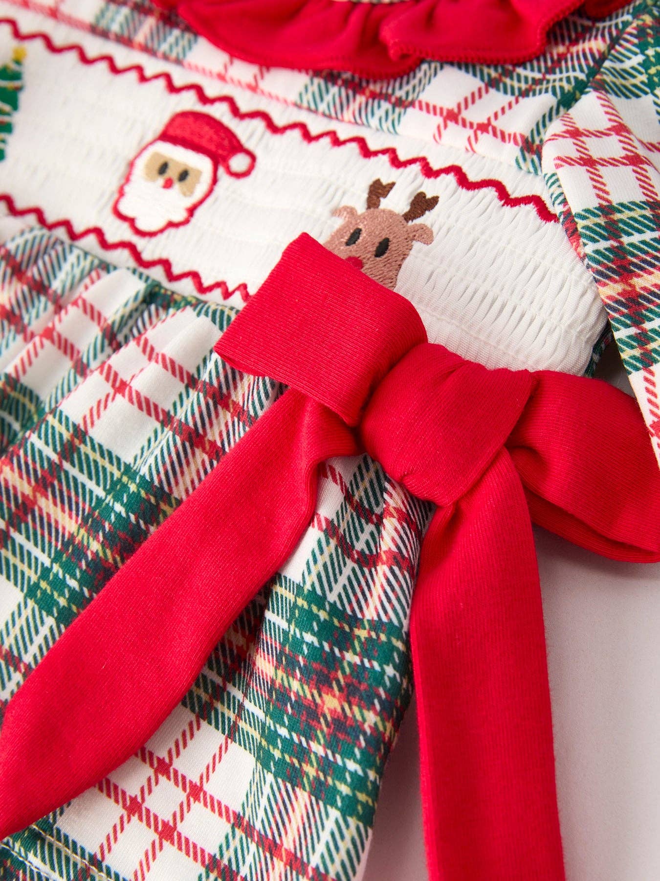 Christmas Plaid Smocked Set