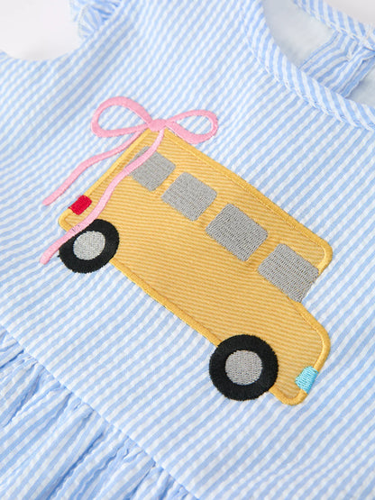 School Bus Seersucker Dress