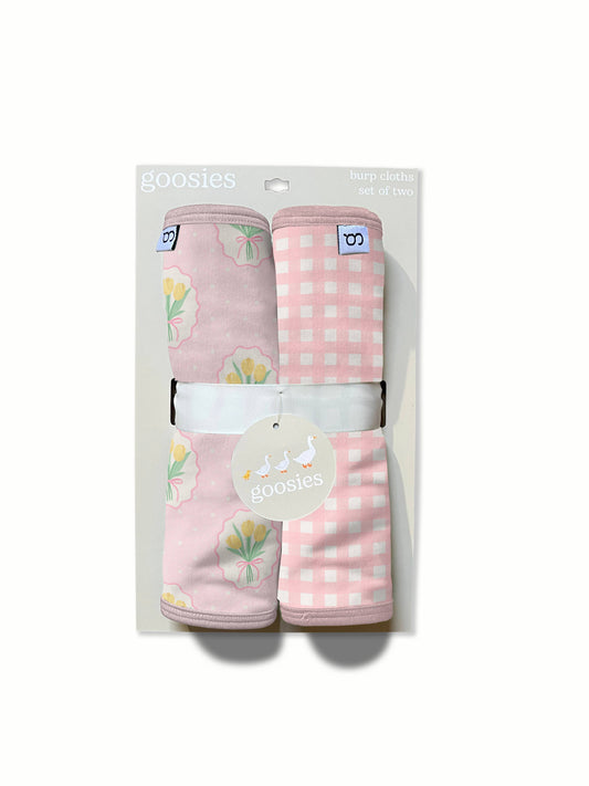 Fancy Tulips Burp Cloth Set
