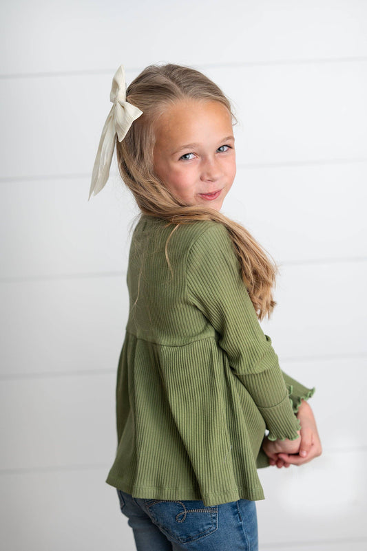 Ribbed Long Sleeve Top