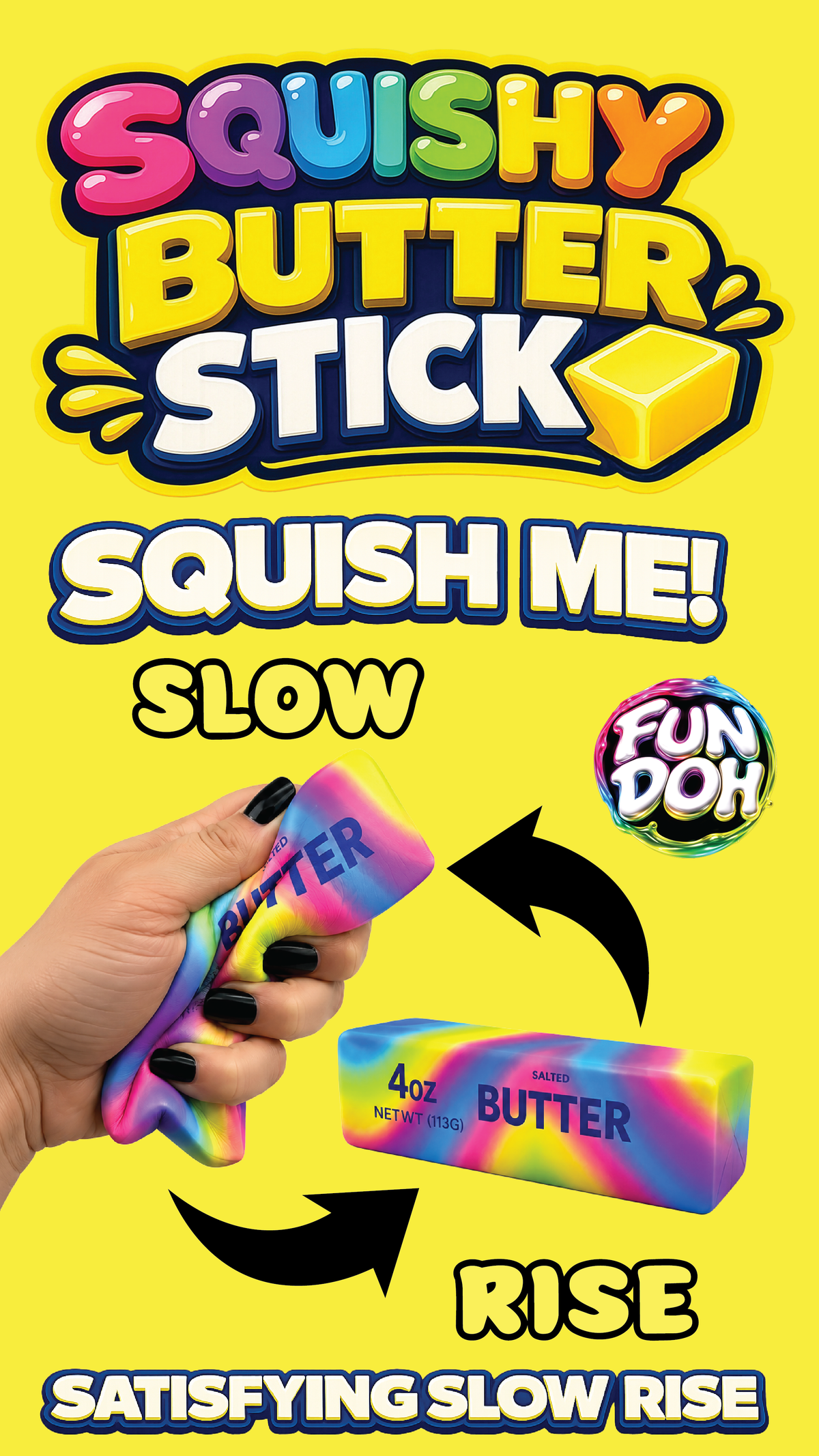 Rainbow Butter Slow Rise Squishy Toy
