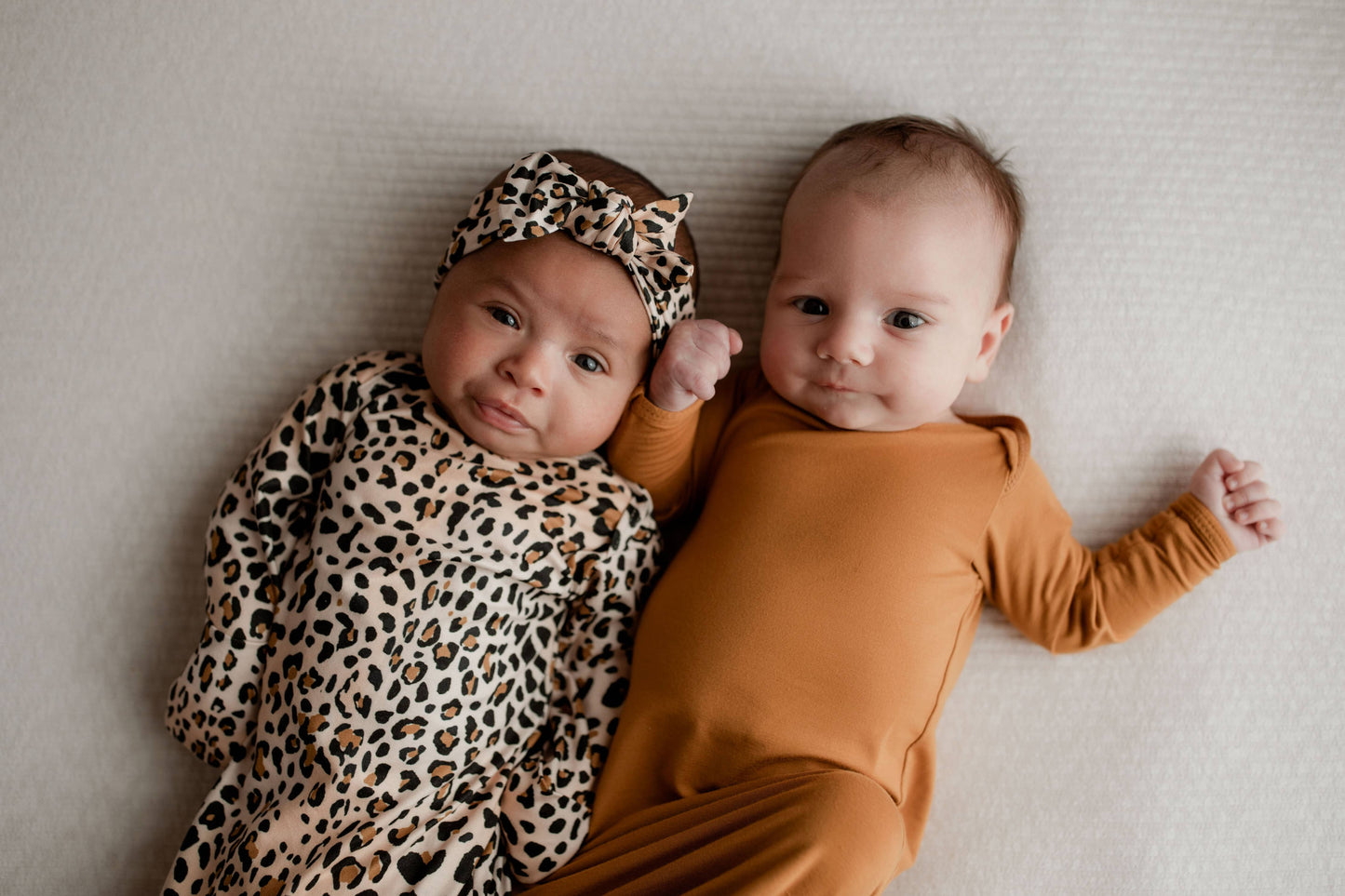 Leopard Knotted Gown and Hat