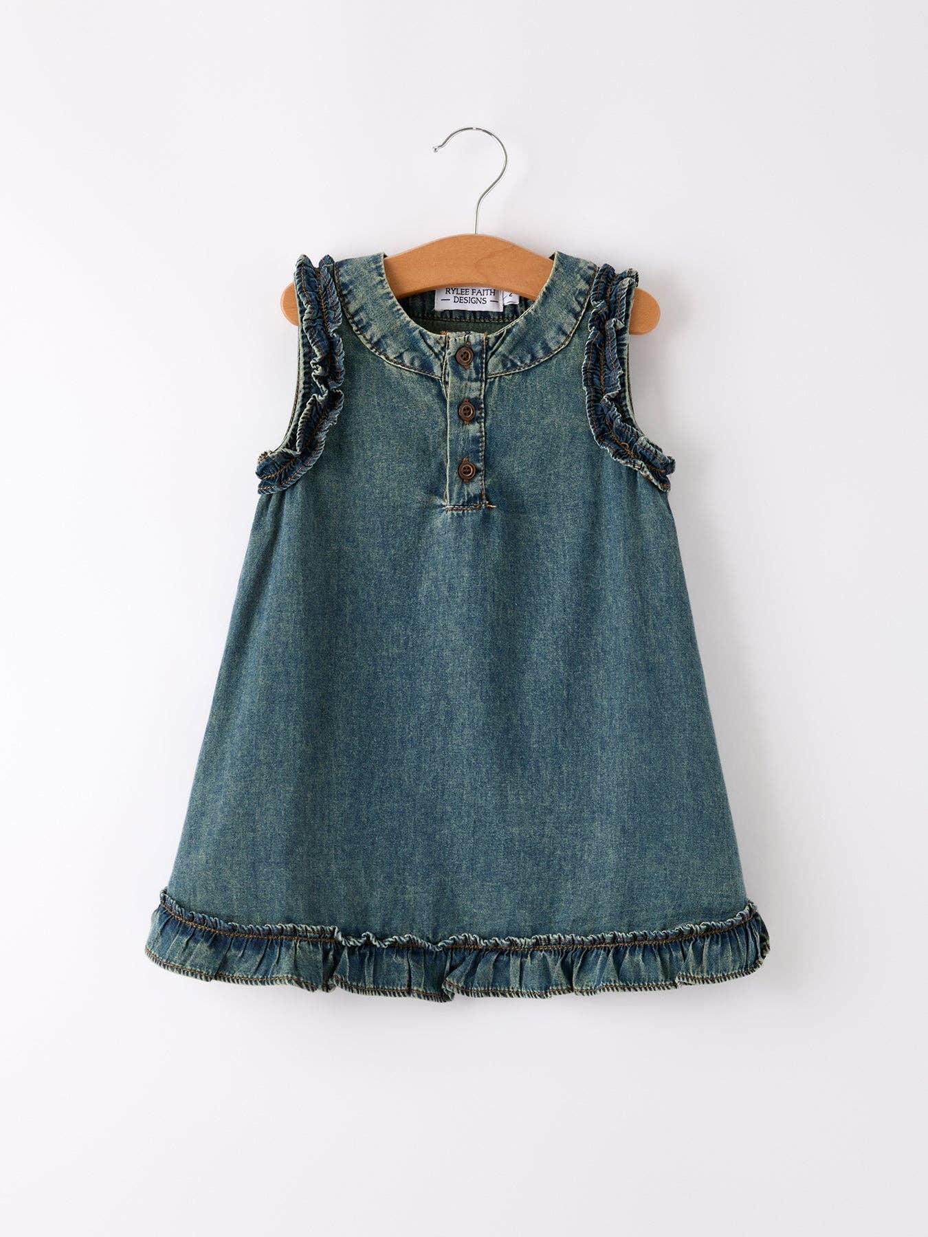 Denim Ruffle Dress