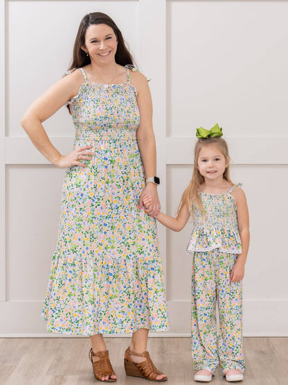 Flowerfield Twirl Smocked Ruffle Outfit