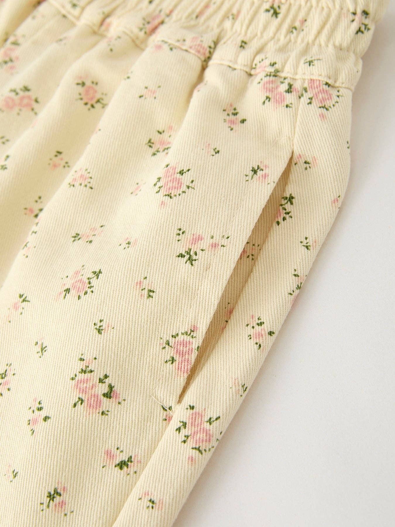 Floral Denim Trousers