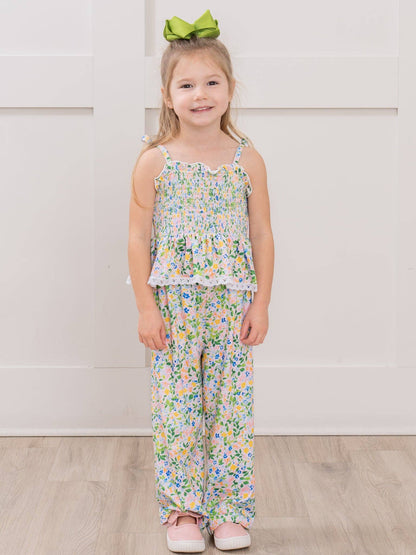 Flowerfield Twirl Smocked Ruffle Outfit