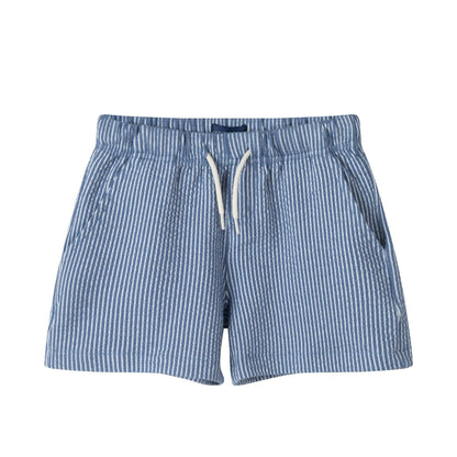 Seersucker Navy Stripe Short