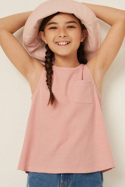 Waffle Knit Pocket Tank
