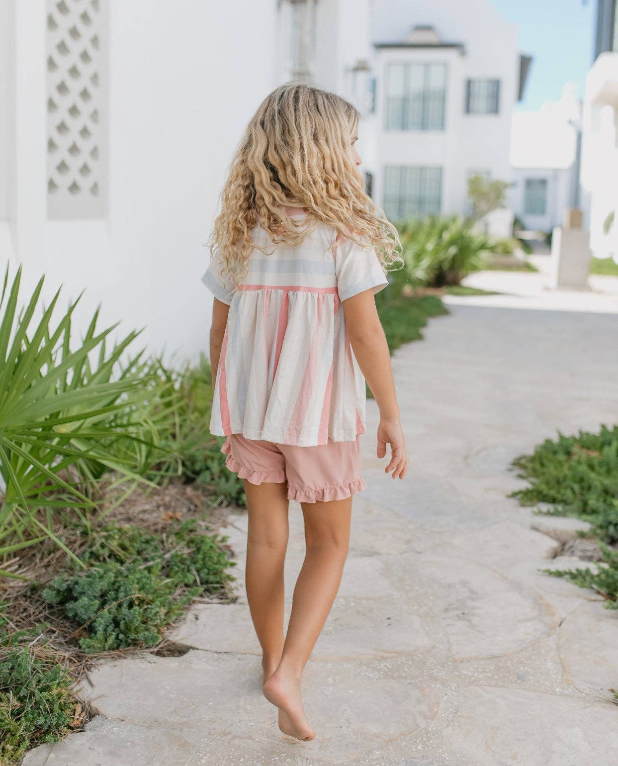 Blush Stripe Short Set