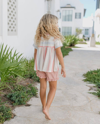 Blush Stripe Short Set