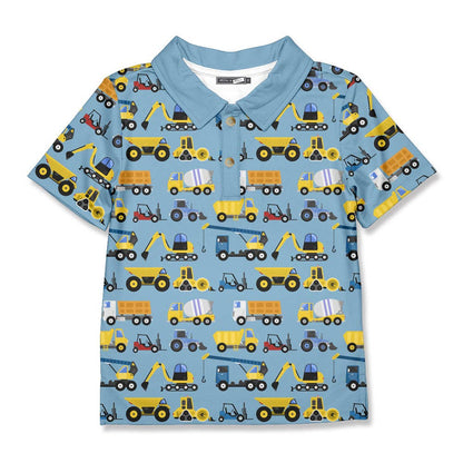 Blue Construction Site Polo