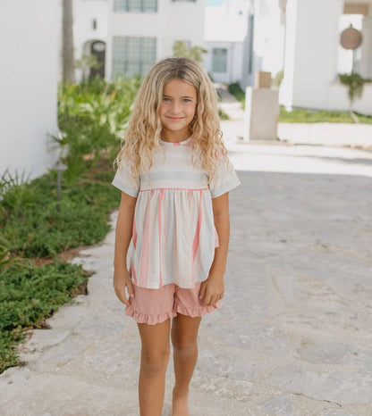 Blush Stripe Short Set