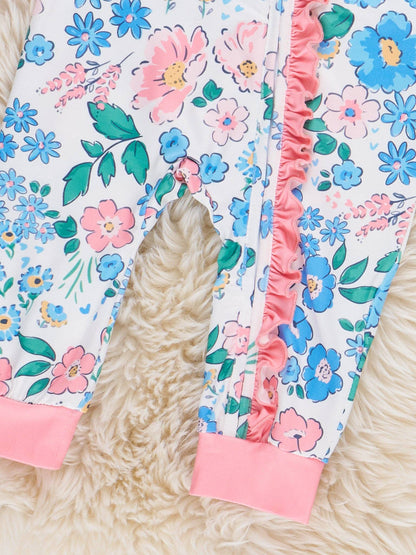 Floral Fantasia Ruffle Sleeper Pajamas