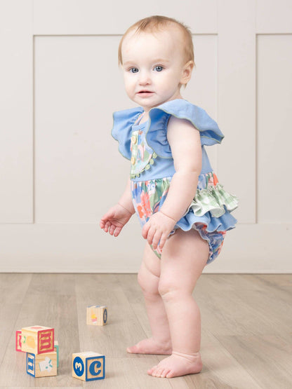 Springtime Floral Ruffle Bubble