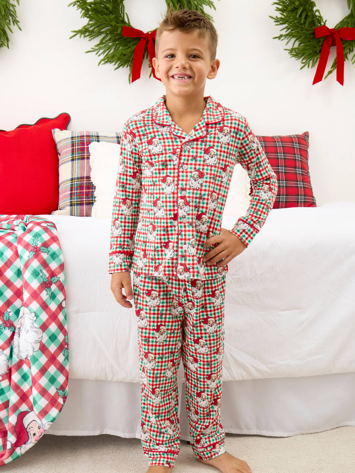 Dear Santa Button Up PJ Set