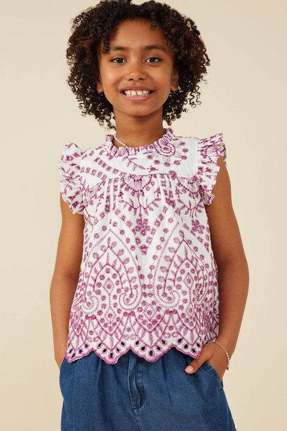 Scallop Hem Top