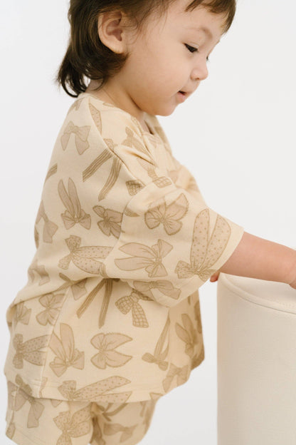 Neutral Bows Slouchy Set