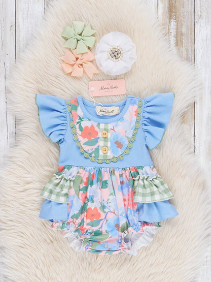 Springtime Floral Ruffle Bubble