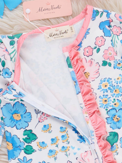 Floral Fantasia Ruffle Sleeper Pajamas