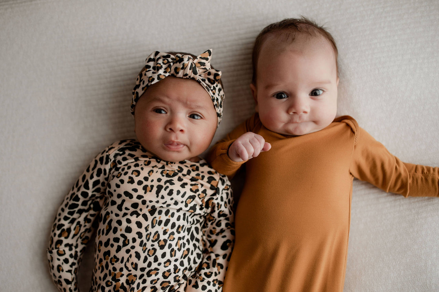 Leopard Knotted Gown and Hat