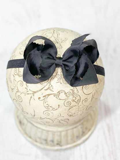 Scalloped Bow-Headband -4.5"