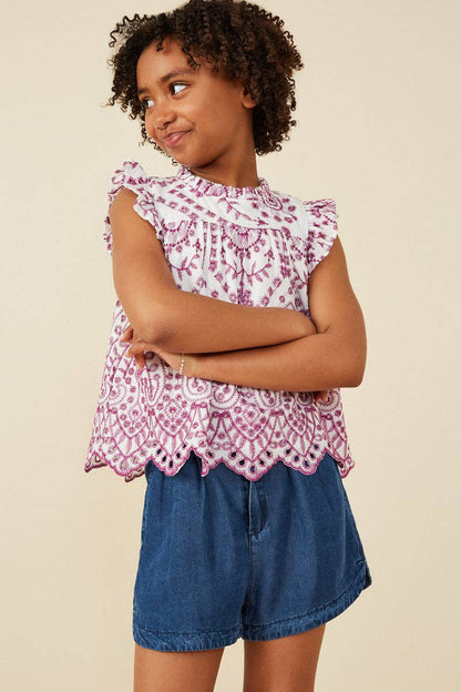 Scallop Hem Top