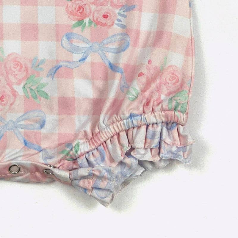 Plaid Coquette Baby Romper