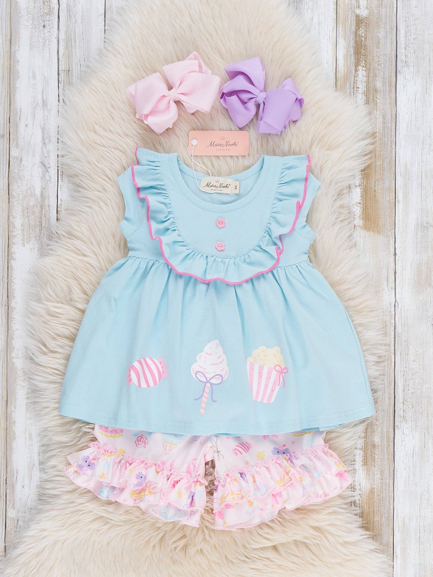 Carousel Twirls Ruffle Set