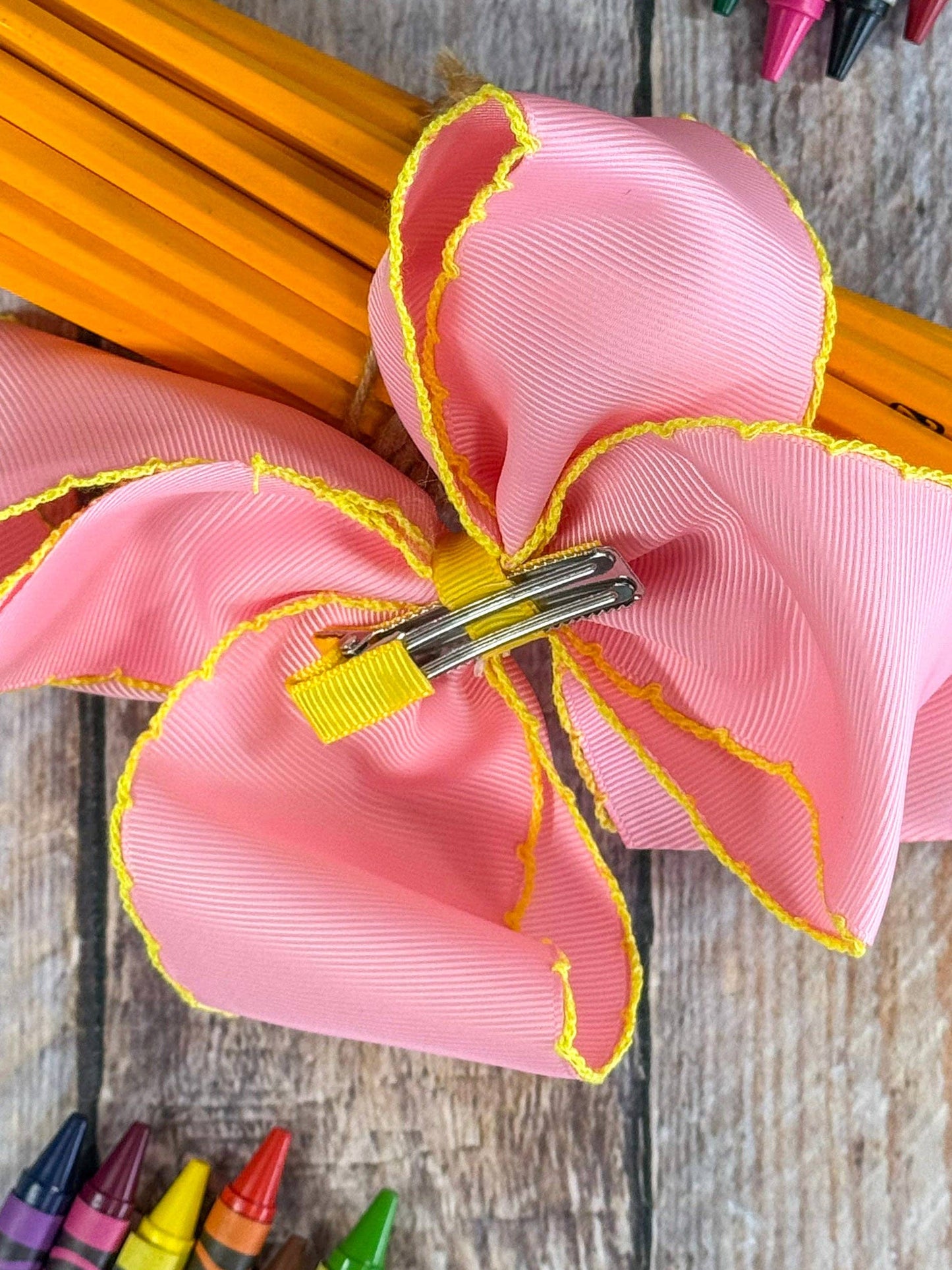 School Bus Hair Bow