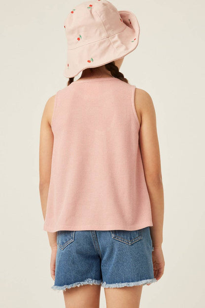 Waffle Knit Pocket Tank