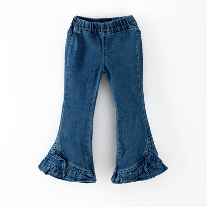 Ruffle Denim Jeans