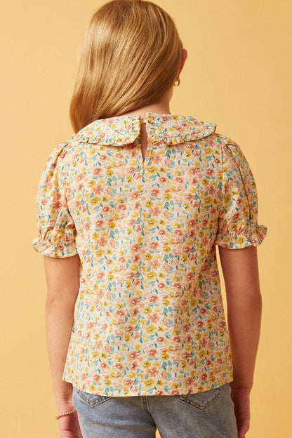 Floral Ruffle Top