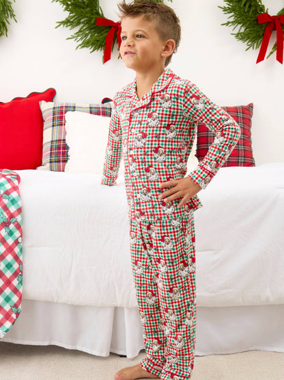 Dear Santa Button Up PJ Set